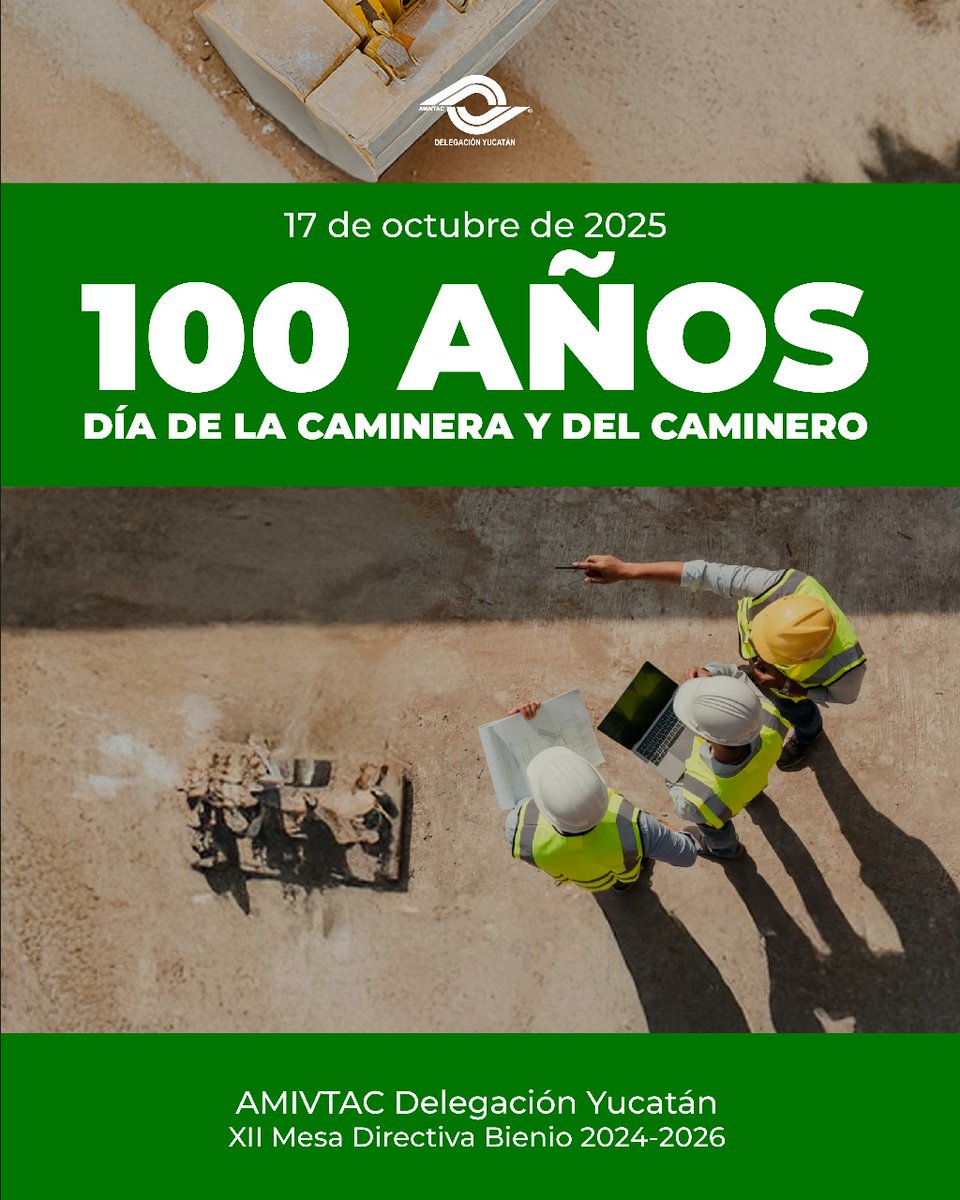 Extendemos nuestra felicitación y reconocimiento a todos y cada una de las mujeres y hombres que hacen a través de nuestras carreteras y caminos, un país más próspero y productivo.
#100Años #DíaDelCaminero
<a href="/AMIVTACmx/">AMIVTAC</a> 
<a href="/SICTmx/">SICT México</a>
