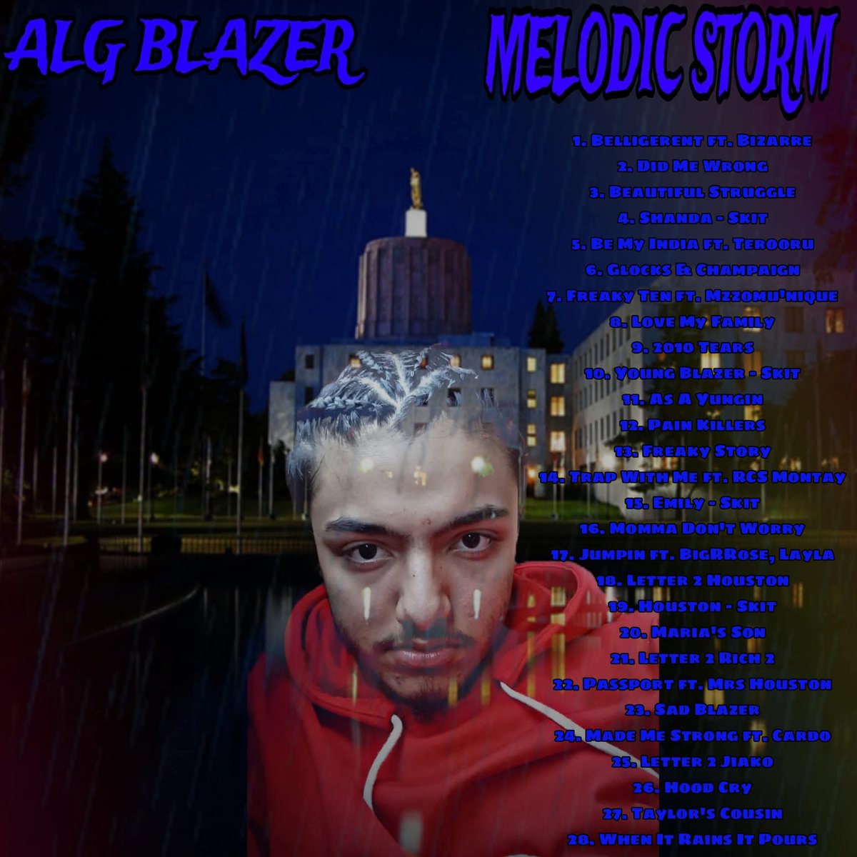 algblazerr's tweet image. &quot;MELODIC STORM&quot; OUT NOW ⚡️⚡️

Thank u @MrsHoustonsAvon fa da skit nd yo feature thank u 2 erryone who was part of dis album dis is prolly my most emotional nd my best album rn so I appreciate erryone who was able 2 be apart of dis 🙏🏾🖤