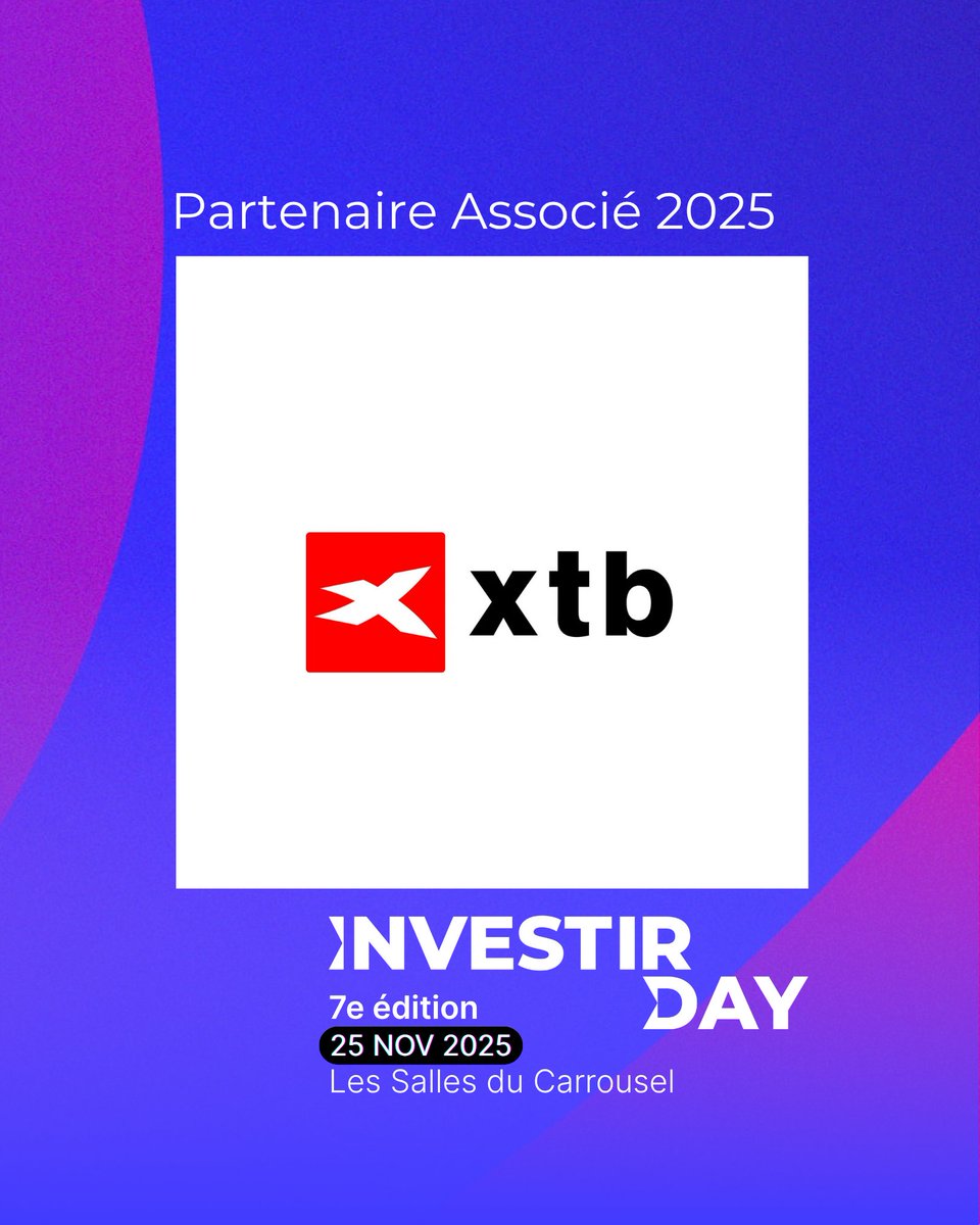 <a href="/xtbfr/">XTB France</a> est également Partenaire Associé de la 7e édition d'Investir Day 👏!

Découvrez la liste des partenaires qui s'engagent à nos côtés pour la démocratisation de l'investissement 👉 investirday.fr/content/parten…