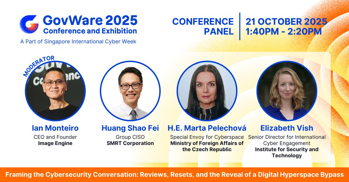 What is core cyber today, where AI fits, how leaders row in sync. Expect straight talk and usable decisions. Join us: govware.sg/govware/2025/e…

#SICW2025 #GovWare2025