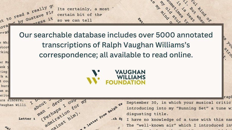Image for the Tweet beginning: RVW's letters to his friends,