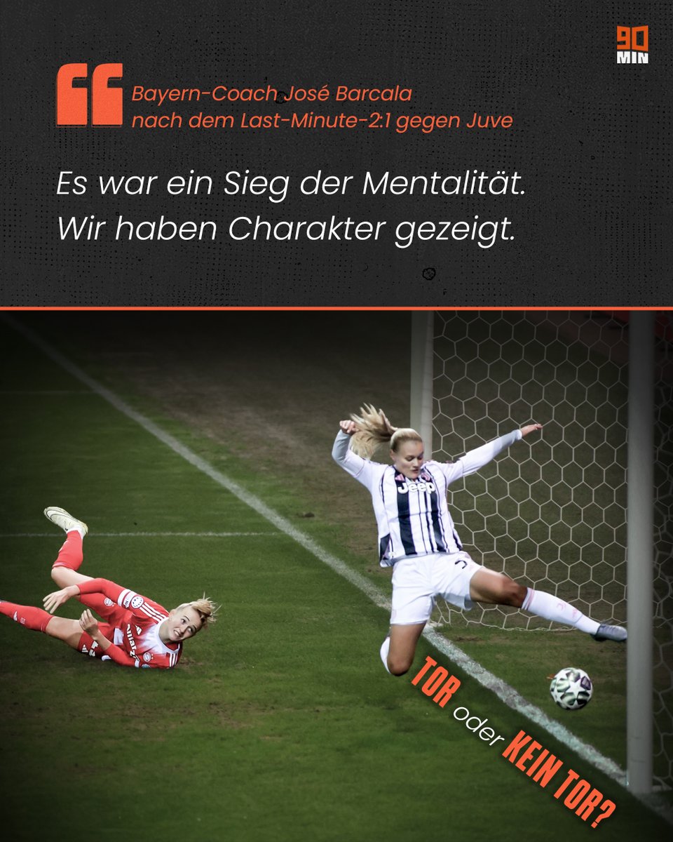 Der VAR sagt: TOR! ⚽️

Die FCB-Frauen gewinnen in letzter Minute gegen Juve mit 2:1. Auf den TV-Bildern war nicht klar zu sehen, ob der Schüller-Treffer über der Linie war, nach langem VAR-Check wurde das Tor gegeben. 📺✅