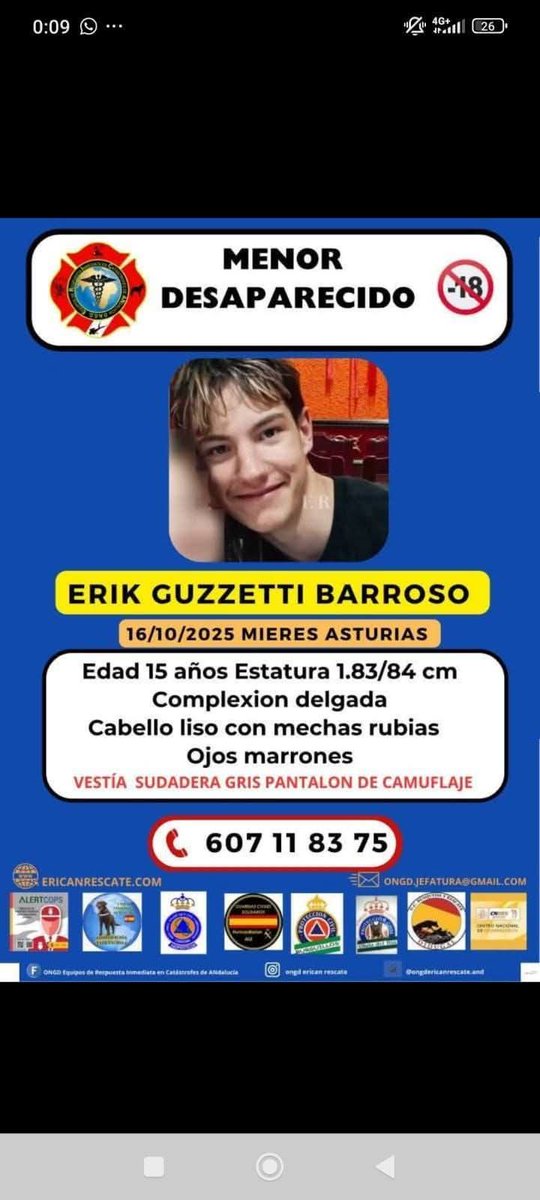 Os voy a pedir por favor a todos los que leáis esto que compartáis ya que cualquier ayuda es poca. Desapareció ayer en Mieres (Asturias)