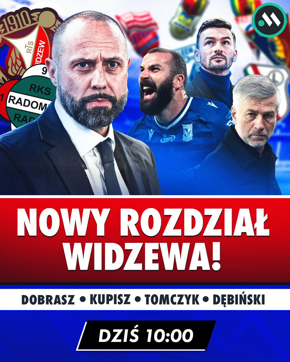 Meczyki.pl (@meczykipl) on Twitter photo Wraca piłka klubowa! 💪
▪️Zmiany w Widzewie 
▪️Lech, Legia i Jagiellonia rozpoczynają maraton spotkań
▪️Zbliża się druga kolejka Ligi Konferencji 
👤 <a href="/dobraszd/">Dawid Dobrasz</a>, <a href="/tmkupisz/">Tomasz Kupisz</a>, <a href="/kac_tomczyk/">Kacper Tomczyk</a>, Rafał Dębiński
10:00 🕙⤵️ Wraca piłka klubowa! 💪
▪️Zmiany w Widzewie 
▪️Lech, Legia i Jagiellonia rozpoczynają maraton spotkań
▪️Zbliża się druga kolejka Ligi Konferencji 
👤 <a href="/dobraszd/">Dawid Dobrasz</a>, <a href="/tmkupisz/">Tomasz Kupisz</a>, <a href="/kac_tomczyk/">Kacper Tomczyk</a>, Rafał Dębiński
10:00 🕙⤵️