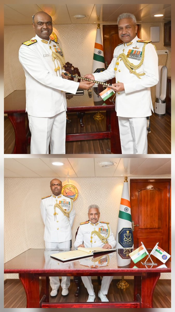 Eastern Sword (The Sunrise Fleet) (@in_easternfleet) on Twitter photo Change of Guard <a href="/IN_EasternFleet/">The Eastern Sword</a>
RAdm Alok Ananda, YSM, took over Command of the Eastern Fleet from RAdm Susheel Menon, VSM, at an impressive ceremonial parade on 17 Oct 25.
Commissioned in Jul 93, RAdm Alok Ananda is an alumnus of Naval Academy, DSSC, Wellington, and Change of Guard <a href="/IN_EasternFleet/">The Eastern Sword</a>
RAdm Alok Ananda, YSM, took over Command of the Eastern Fleet from RAdm Susheel Menon, VSM, at an impressive ceremonial parade on 17 Oct 25.
Commissioned in Jul 93, RAdm Alok Ananda is an alumnus of Naval Academy, DSSC, Wellington, and