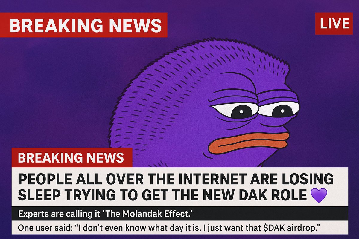 BREAKING NEWS 📰💜

The DAK fever is real people are grinding memes, art, and posts just to get that sweet $DAK airdrop 

Experts are calling it The Molandak Effect 👀

DAK DAK DAK if you want it! 💜
<a href="/molandak_xyz/">Molandak</a>
<a href="/molandaks_xyz/">Molandaks (mainnet arc)</a>
<a href="/alloca_xyz/">Alloca (mainnet arc)</a> 

#Alloca #Molandak #DAK