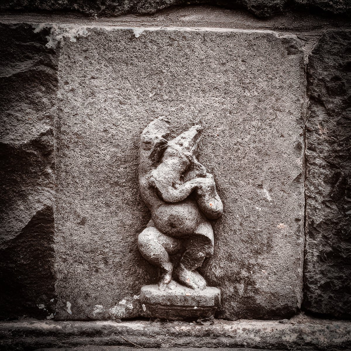 Picture from a wall of this same Adina Mosque, Malda....

Can we say that Muslims used to worship lord Ganesha in the past? Because they won't accept that it was built over a Hindu temple...