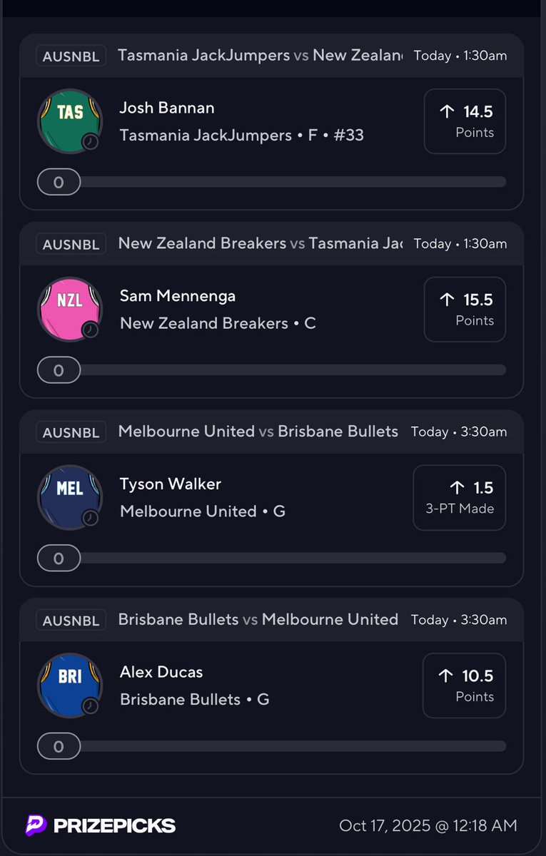 🔥⚜️AUSNBL SLIPS FOR TN ⚜️🔥

As always I’ll giveaway $100 to 2 people who are following and like this post if we sweep tonight 🧹 🤑

Lock tf in and let’s wake up to 💰 ✅

#AUSNBL #NBL #PrizePicks