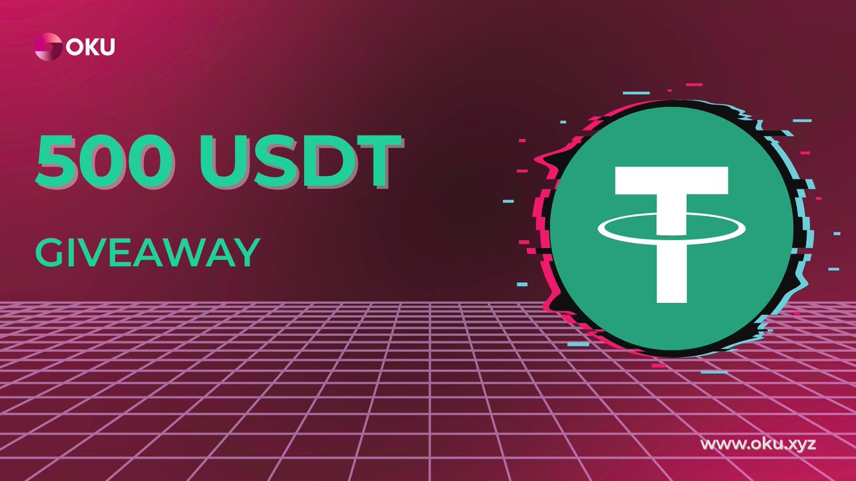 $500 USDT Giveaway🔥
1. Like  
2. Retweet 🔃
3. Drop Wallet Address on Comment🎁