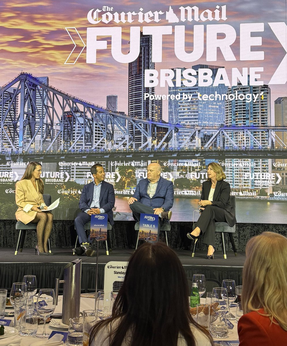 TechnologyOne's tweet image. Our CEO, Ed Chung, joined a panel at the @couriermail Future Brisbane event today to discuss how we can put Queensland companies at the head of the queue and shine a light on our local tech in the lead-up to Brisbane 2032.

#FutureBrisbane2025 #LocalProcurement #HomegrownTech