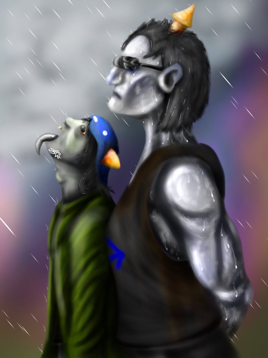 StradtVarious's tweet image. #meowrails #Homestuck 
geeked vs locked in
i think this is the sweatiest character i have ever drawn
yes that is sweat not rain