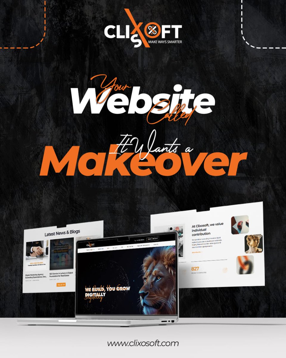 clixosoft's tweet photo. Your website just called — it’s asking for a makeover!
At Clixosoft, we transform outdated websites into modern, high-performing digital experiences that attract, engage, and convert.

#clixosoft #websitemakeover #webdesignexperts #digitaltransformation #webdevelopment https://t.co/xaIid70zkb