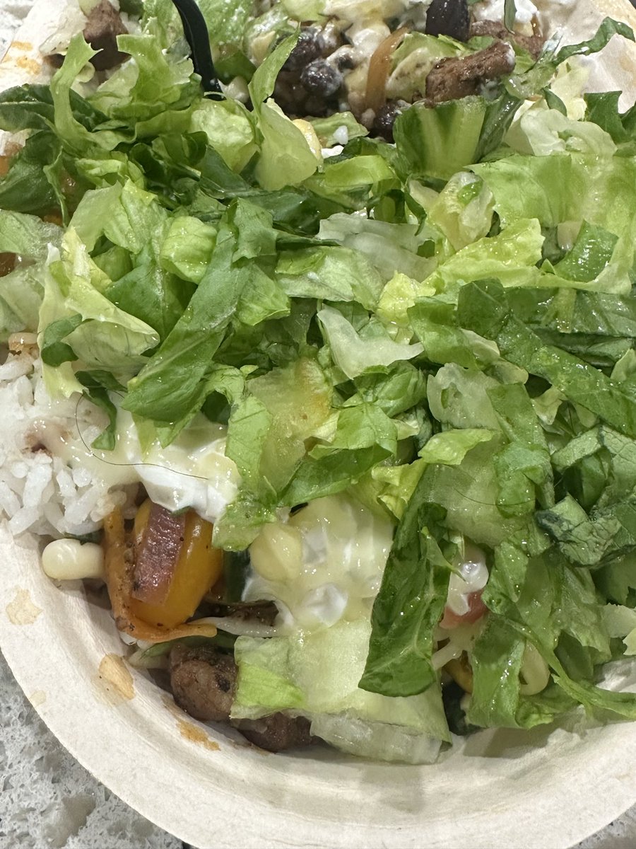 Kuli24's tweet photo. @ChipotleTweets let’s play a game where you find the chipotle workers hair in my burrito bowl. 

The winner gets to have the hairy bowl! https://t.co/rOuM4Q6YQE