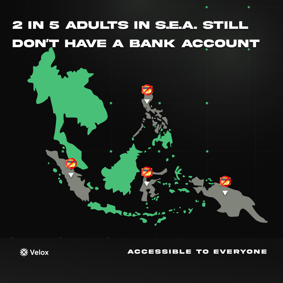 2 in 5 adults in SEA still don’t have a bank account.
Banking shouldn’t be a privilege.
Velox makes finance accessible to everyone.

Do you know someone without a bank account?
Tag them — they might need this.

#BankTheUnbanked #FinancialInclusion #DigitalWallet #veloxwallet