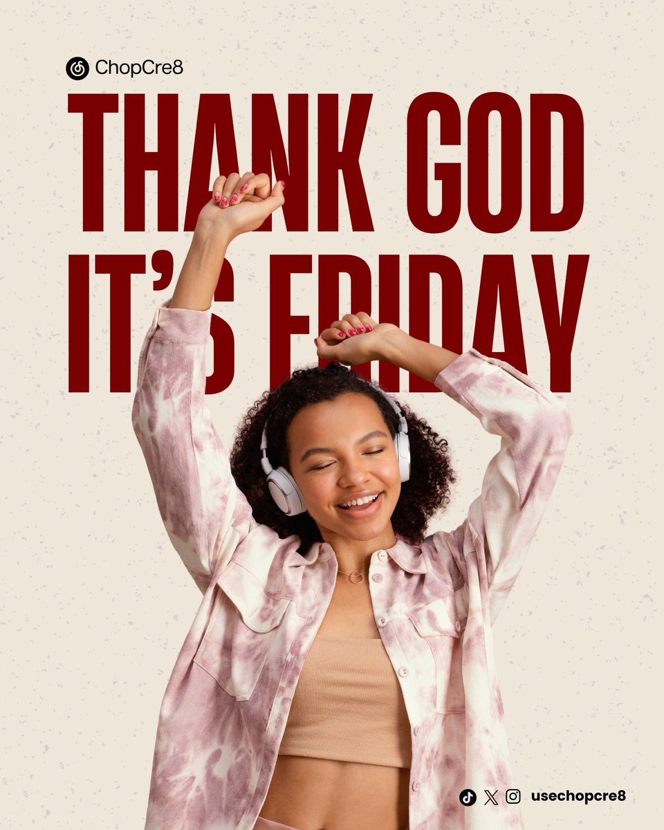 useMotionfarm's tweet photo. Thank God it’s Friday 😇🎶
The perfect day to create, vibe, and celebrate every small win. 

#chopcre8 #tgif #createandvibe #brand #friday #fridayfeels #influencer https://t.co/fG90tVLHGY