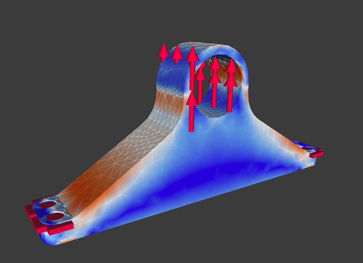 tamutamu3D's tweet image. 応力解析を元に力が掛かっている部分にのみインフィルを密にするためのソフトウェアStrecs3Dを開発しています．

材料や造形時間を短縮しながら指定した力に非常に強い部品を作ることができます！

オープンソースで公開しているのでぜひ！

#Strecs3D
github.com/tomohiron907/S…

使い方の記事は↓