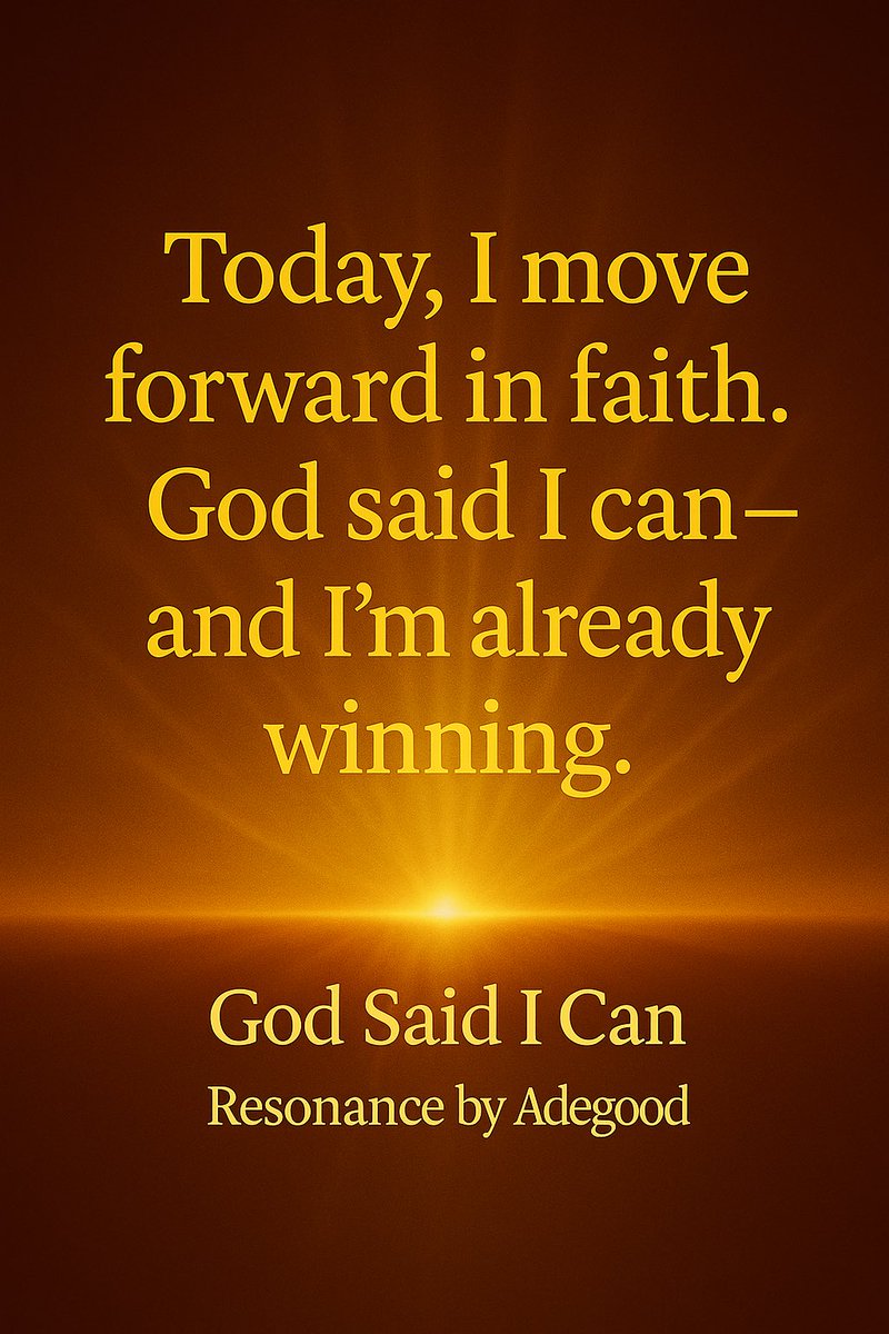 You’re not waiting for proof — you’re walking in promise.
Because when God says you can, the outcome is already decided. 🙏🏽🔥

🎶 God Said I Can — Resonance by Adegood
👉🏽 youtu.be/aaqhJE5Z7v8

#GodSaidICan #ResonanceByAdegood #Faith #Victory #Motivation #GospelMusic