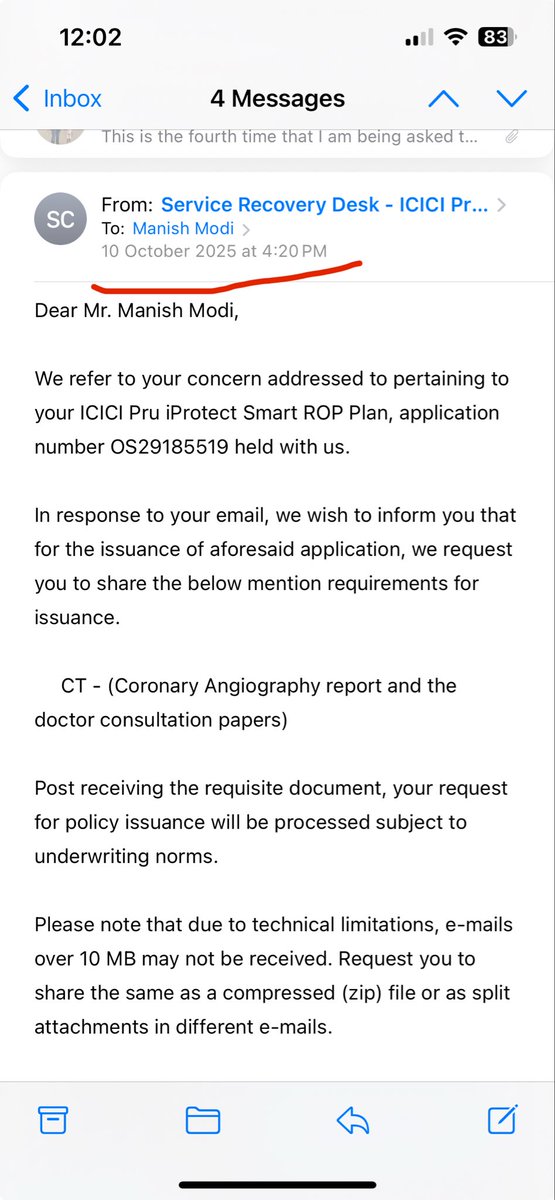 manish0309's tweet photo. @ICICIPruLife Is there a reason why am I being asked for the same thing again and again? #CustomerExperience #CustomerServiceFail #CustomerFeedback https://t.co/V28oRUD5lP