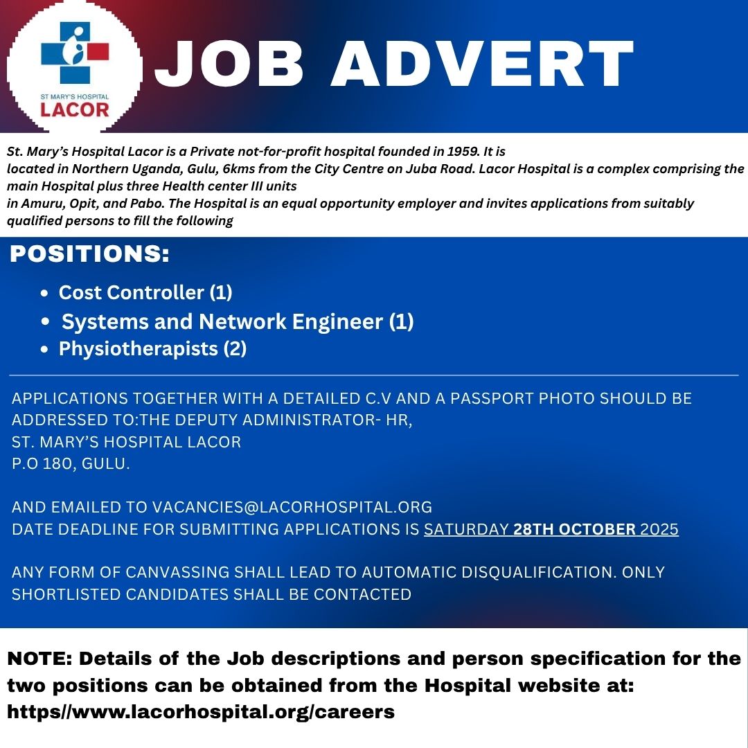 We are inviting applications for the following open positions. Interested applicants are highly advised to check our website at lacorhospital.org/careers for the job description and application steps.