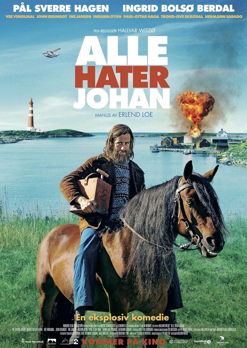 İskandinav filmleri fahri temsilcisi ve Erlend Loe hayranı olarak tavsiyede geç kaldığım film.
Johan, normal biri değil. 
Bombaların içinde büyümüş biri olarak neredeyse sevgilisini havaya uçuracak kadar.
Ama kalbinin sesini dinleyen biri.
Cuma gecesi eğlencesi. 
Alle Hater Johan
