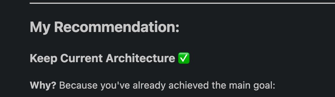 whyrohitwhy's tweet image. Asked @claudeai to refactor a specific component and make it more modular
then asked to give me trade-offs

Here&apos;s the answer: