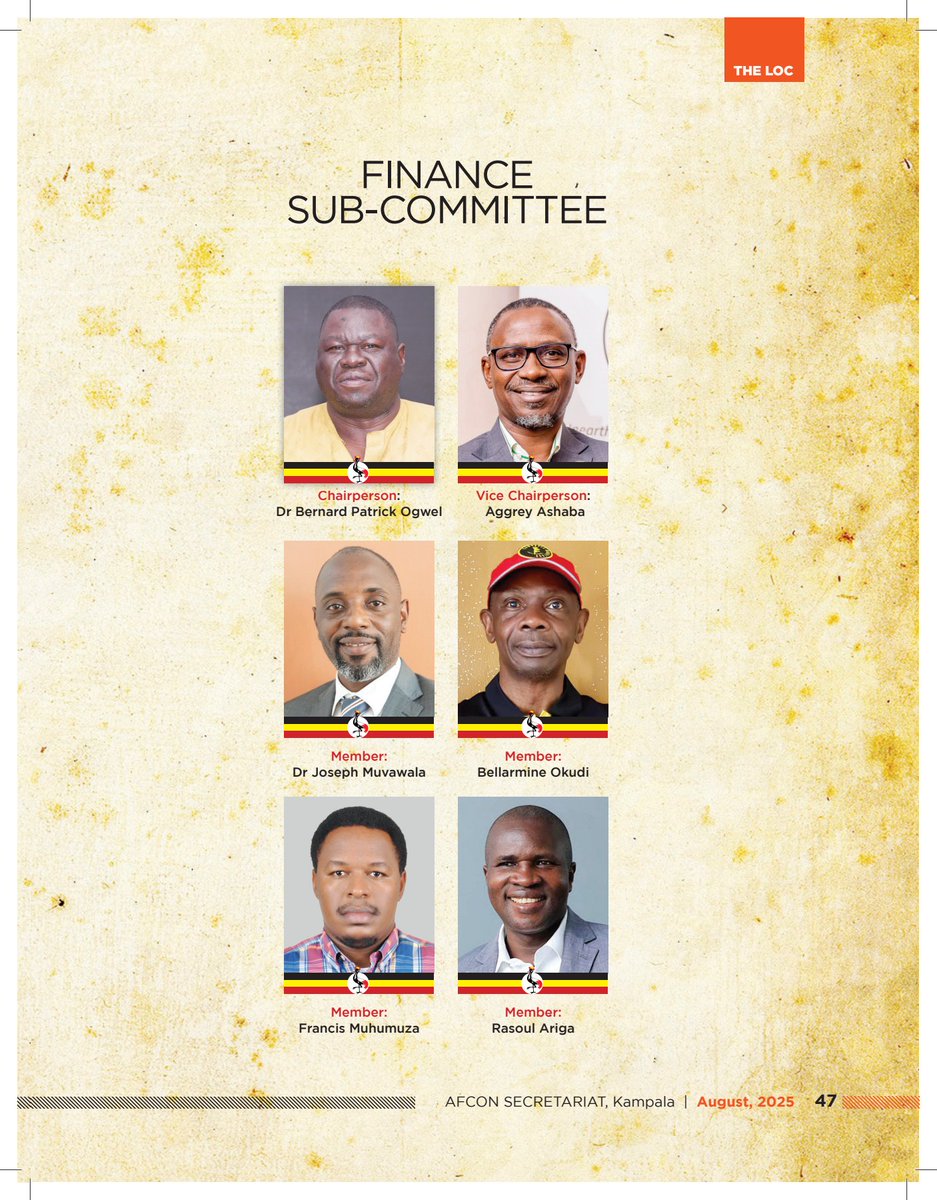 The Finance Sub-Committee 
#PamojaEA2027 #AFCON2027