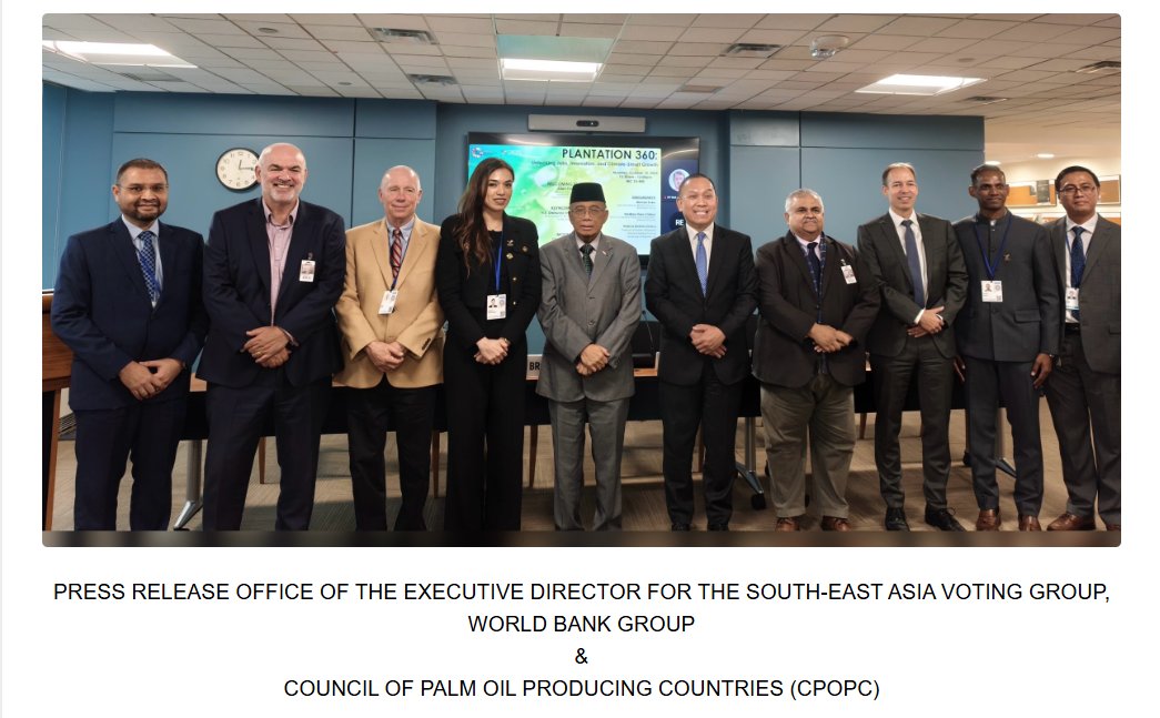 “Palm oil is not just an agricultural commodity, it is a catalyst for inclusive, technology-driven, and sustainable growth,” the forum emphasized. 

Through its collaboration with the World Bank Group, CPOPC co-organized Plantation 360: Unlocking Jobs, Innovation, and
