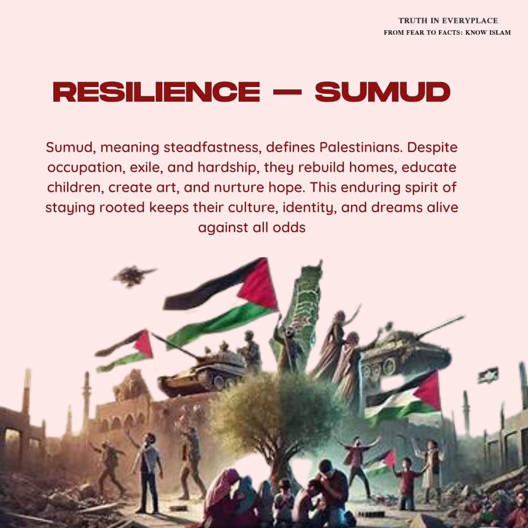 "Sumud - the unbreakable spirit of Palestine. Even in ruins, they rise
Steadfast like the olive tree — rooted in hope, growing through struggle. 🇵🇸 #Sumud #Palestine"
