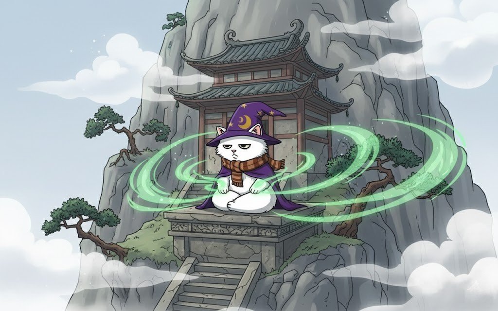 朝露为引，松风作伴。
拜过山门，修行始半。

With dew as guide and pines as companions,
The path unfolds beyond the mountain gate.

#PredToMoon #PredictionMarkets #Zen