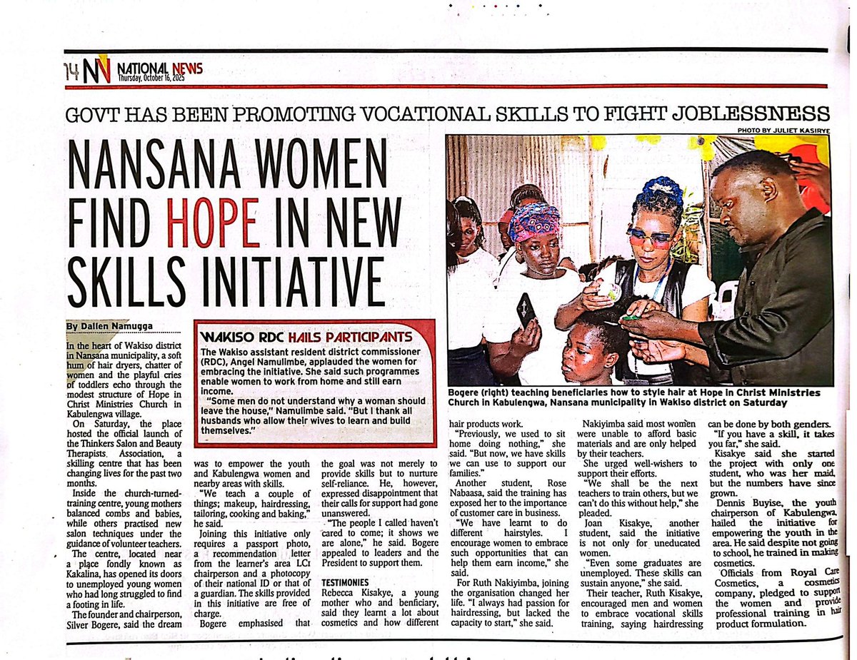 ReafUg's tweet image. From job seekers to job creators, #Nansana women are rising through vocational training programs supported by the government. 

🥳Progress looks like this.  #VocationalSkillsForDevelopment
#ForAllWomenAndGirls

@KCCAUG