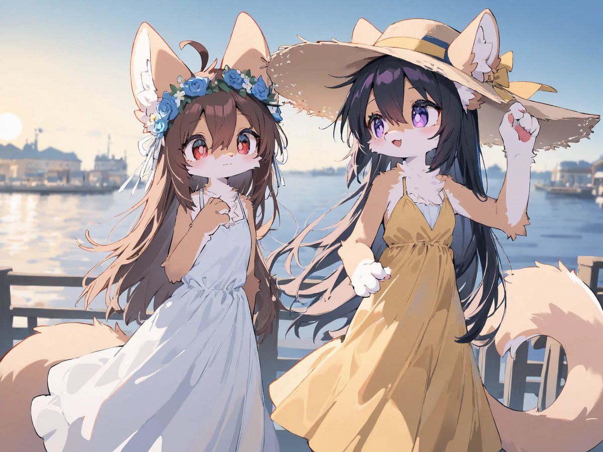 MachiTecku's tweet image. 港町を旅行中💼の子たち
散歩したり、休んだり
#AIイラスト #AIart #ケモナー #ケモノ #furry