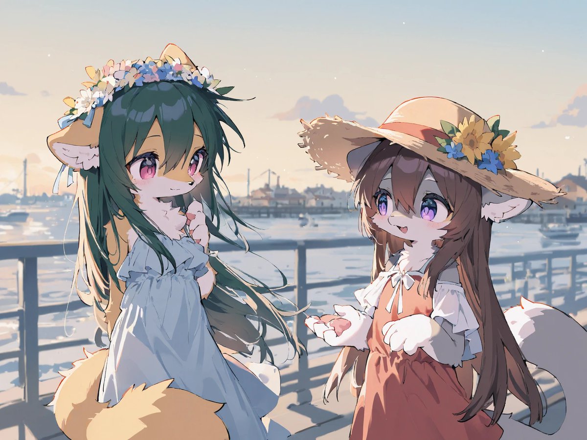 MachiTecku's tweet image. 港町を旅行中💼の子たち
散歩したり、休んだり
#AIイラスト #AIart #ケモナー #ケモノ #furry