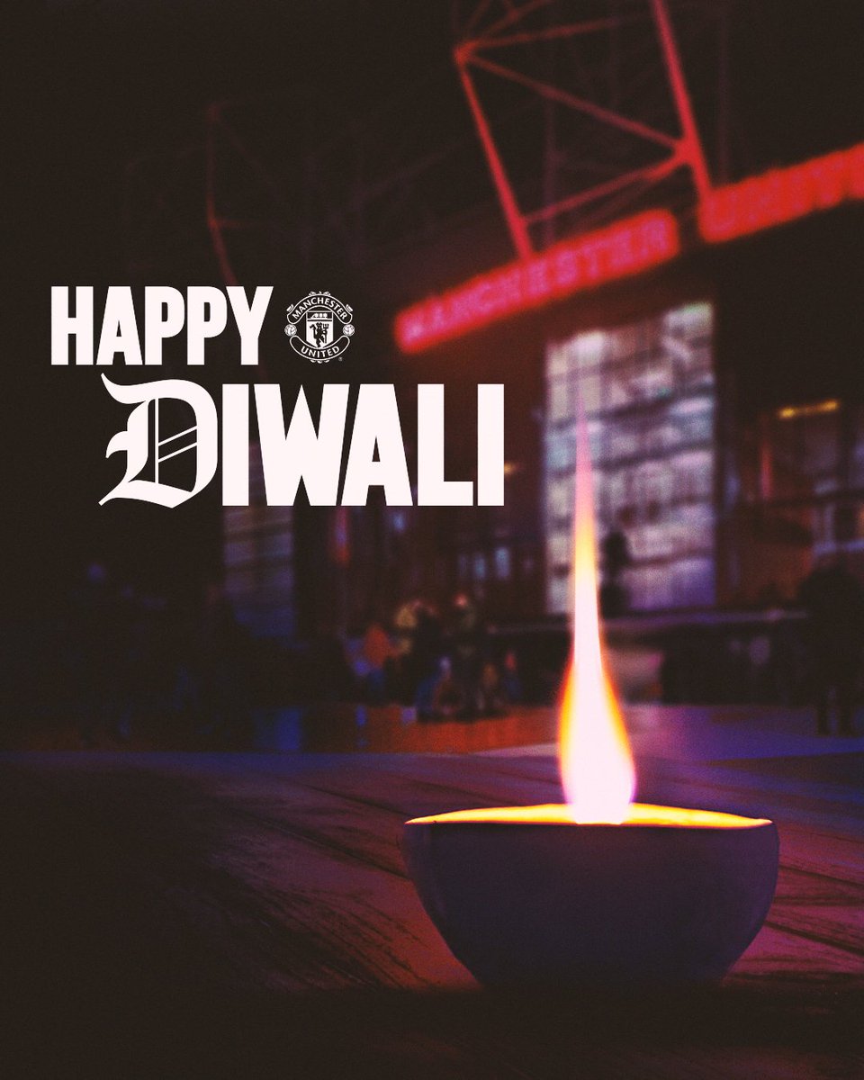 ManUtd's tweet image. A very happy Diwali from the United family! ❤️
May the Festival of Lights usher in new beginnings and brighter days ahead 🕯️