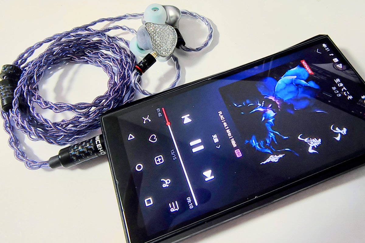 raspiM5stack's tweet image. 早速使ってみるー
--オデ構成--
 #FiiO M11 x  #NICEHCK SpaceAuAg x  #EarAcoustic STA-HiEnd