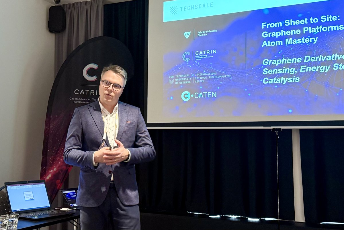 CatrinUP's tweet image. 🇪🇺 Yesterday, the #TECHSCALE project held a workshop at #Nanocon2025 conference in Brno!
Talks explored material design beyond the nanoscale & its applications. @UPOlomouc @UniKarlova @CEITEC_Brno @vutvbrne 🔎catrin.com/cs/aktuality/t…