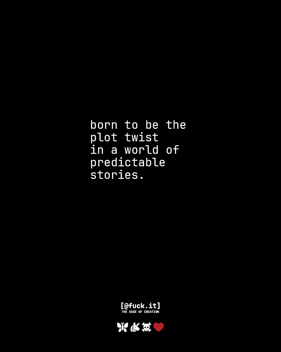 came. saw. rewrote.

follow <a href="/fuckitofc/">@fuck.it</a> - plot twist approved.

EMAIL WITH ATTITUDE.
PURE. SECURE. EXCLUSIVE.
fuck.it

#fuckit #boldmoves #rebelmindset #fuckitenergy #unfuckwithable #edgeliving #nofucks #liveyourtruth