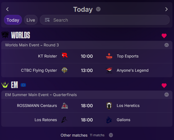 GlasckInt's tweet photo. Worlds LOL matches starting in 1 hour! 

First up at 10:00 AM:  KT Rolster vs Top Esports
Followed by:  CTBF Flying Oyster vs Anyone's Legend

📊 Follow live stats and matches at https://t.co/4lRpH5VCc0
#Worlds2025 https://t.co/YVbV2Sh8Ud