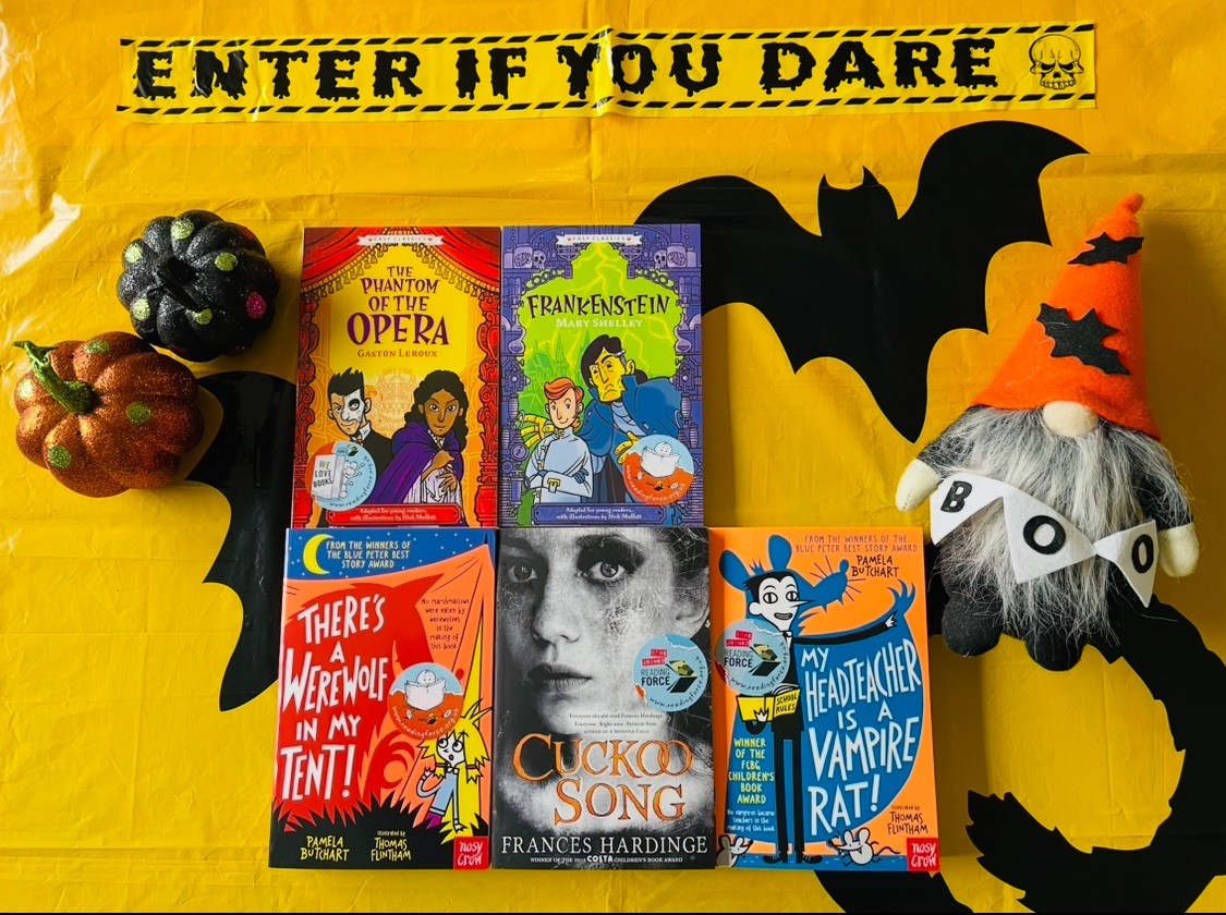 👻🎃Spooky season is here! 👻🎃

For our giveaway this week we have a spooktacular selection of books!
👻 Frankenstein (8yrs+)
🎃 The Phantom of the Opera (8yrs+)
👻 My Headteacher is a Vampire Rat  (9yrs+)
🎃There’s A Werewolf in my Tent (9yrs+)
👻Cuckoo Song  (14yrs+)