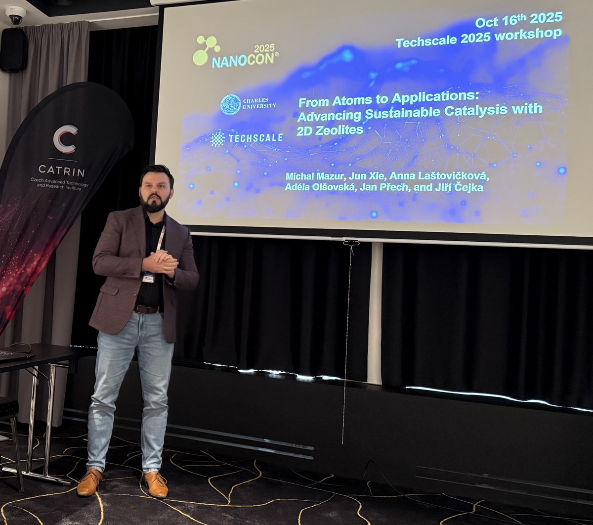 CatrinUP's tweet image. 🇪🇺 Yesterday, the #TECHSCALE project held a workshop at #Nanocon2025 conference in Brno!
Talks explored material design beyond the nanoscale & its applications. @UPOlomouc @UniKarlova @CEITEC_Brno @vutvbrne 🔎catrin.com/cs/aktuality/t…