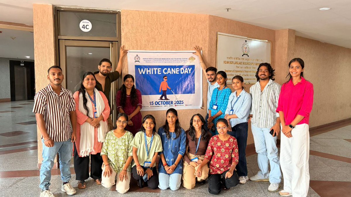 islrtc's tweet image. 🦯 ISLRTC celebrated #WorldWhiteCaneDay with DTISL & DISLI students!
Together, we learned how the white cane empowers people who are blind & promotes accessibility for all. 💪
#Inclusion #Accessibility #PwDAwareness #ISLRTC