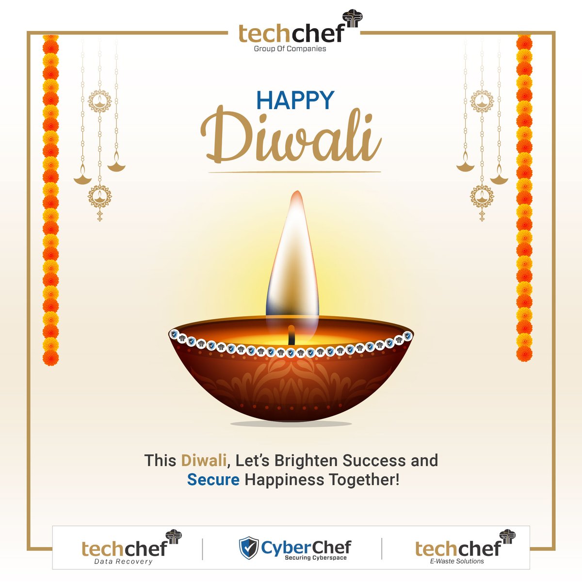 asktechchef's tweet image. Wishing you a bright and joyful Diwali! 🪔✨ May this festival of lights fill your life with happiness, success, and secure moments. 💫

#HappyDiwali #StayProtected #TechchefGroup