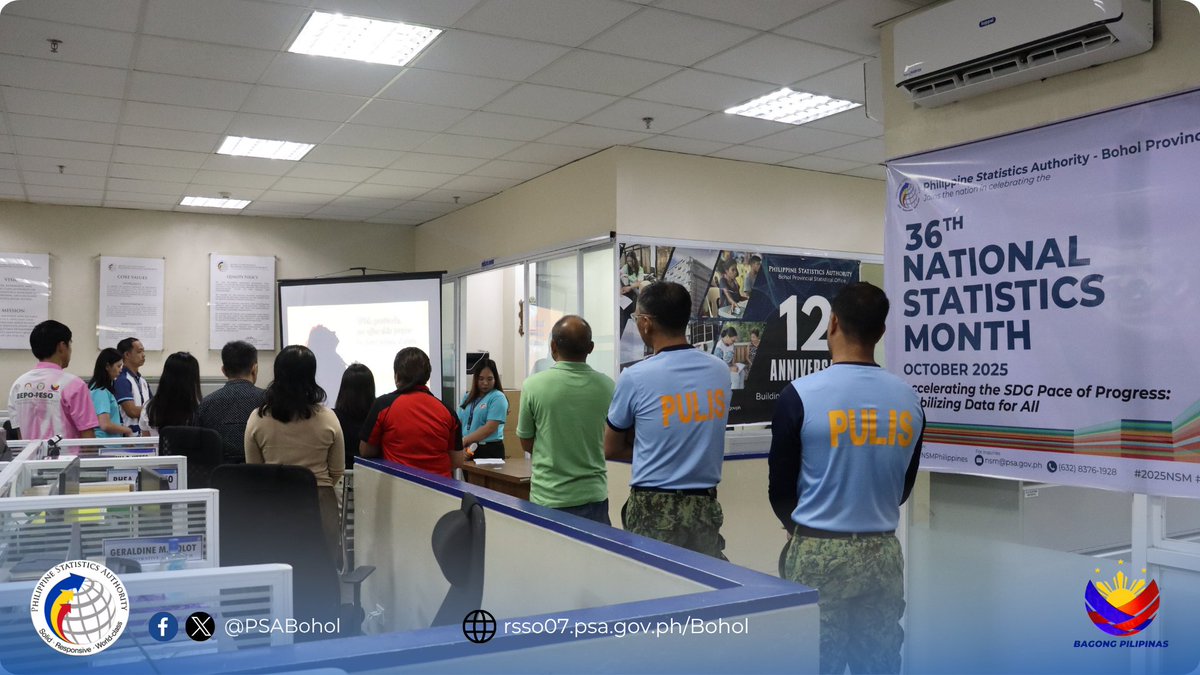 psabohol's tweet image. 🅸🅲🆈🅼🅸: 𝟑𝟔𝐭𝐡 𝐍𝐚𝐭𝐢𝐨𝐧𝐚𝐥 𝐒𝐭𝐚𝐭𝐢𝐬𝐭𝐢𝐜𝐬 𝐌𝐨𝐧𝐭𝐡 (𝐍𝐒𝐌) - 𝐎𝐩𝐞𝐧𝐢𝐧𝐠 𝐂𝐞𝐫𝐞𝐦𝐨𝐧𝐲 𝐚𝐭 𝐏𝐒𝐀 - 𝐁𝐨𝐡𝐨𝐥 𝐏𝐫𝐨𝐯𝐢𝐧𝐜𝐢𝐚𝐥 𝐒𝐭𝐚𝐭𝐢𝐬𝐭𝐢𝐜𝐚𝐥 𝐎𝐟𝐟𝐢𝐜𝐞

#36thNSM #StatsForAll #NSM2025 #36thNSMBohol