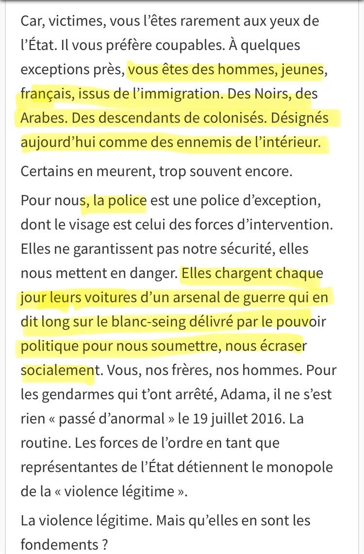 LesParentsVigil's tweet image. 🟡 ALERTE ‼️ Dans un collège de Vendée, un professeur de français impose à ses élèves l’étude du livre d’Assa Traoré !

Assa Traoré est une militante qui prône la haine de la France et de la police.
(Voir les extraits joints)

Les Parents Vigilants saisissent immédiatement le…