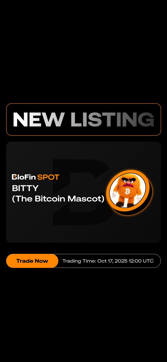 Bitty4Bitcoin's tweet image. 🚨 ATTENTION 🚨

After many months of carefully choosing amongst exchanges to work with us.

We are proud to announce 👀

$BITTY is now listed on @BloFin_Official. 

A Tier 2 centralized exchange 🔥

support.blofin.com/hc/en-us/artic…

20% OFF FOR BITTY COMMUNITY 🟠

blofin.com/invite/bitty20
