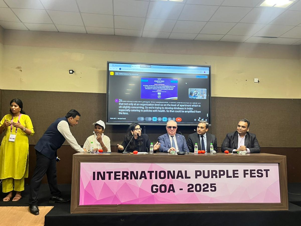UNITE_MPNetwork's tweet photo. UNITE was proud to join the @purplefestgoa 2025, celebrating inclusion & accessibility
Representing UNITE, Arshiya Singh, Digital Health Lead, spoke on the intersection of health, disability rights & technology governance. #PurpleFest2025 #UNITEforHealth https://t.co/kBYGOZJqEj