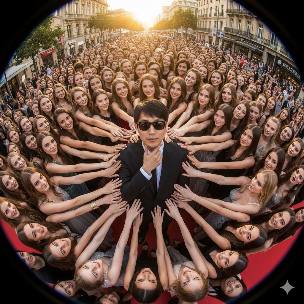 NanoBanana_labs's tweet image. Be a star ✨ recreate this pose.
1. Open Gemini app
2. Click create image and upload your photo 
3. Paste the prompt below 
4. Generate
Follow @NanoBanana_labs for more prompts and ideas✨
Prompt:
Wide-angle GoPro-style shot from a high, symmetrical bird's-eye perspective.…