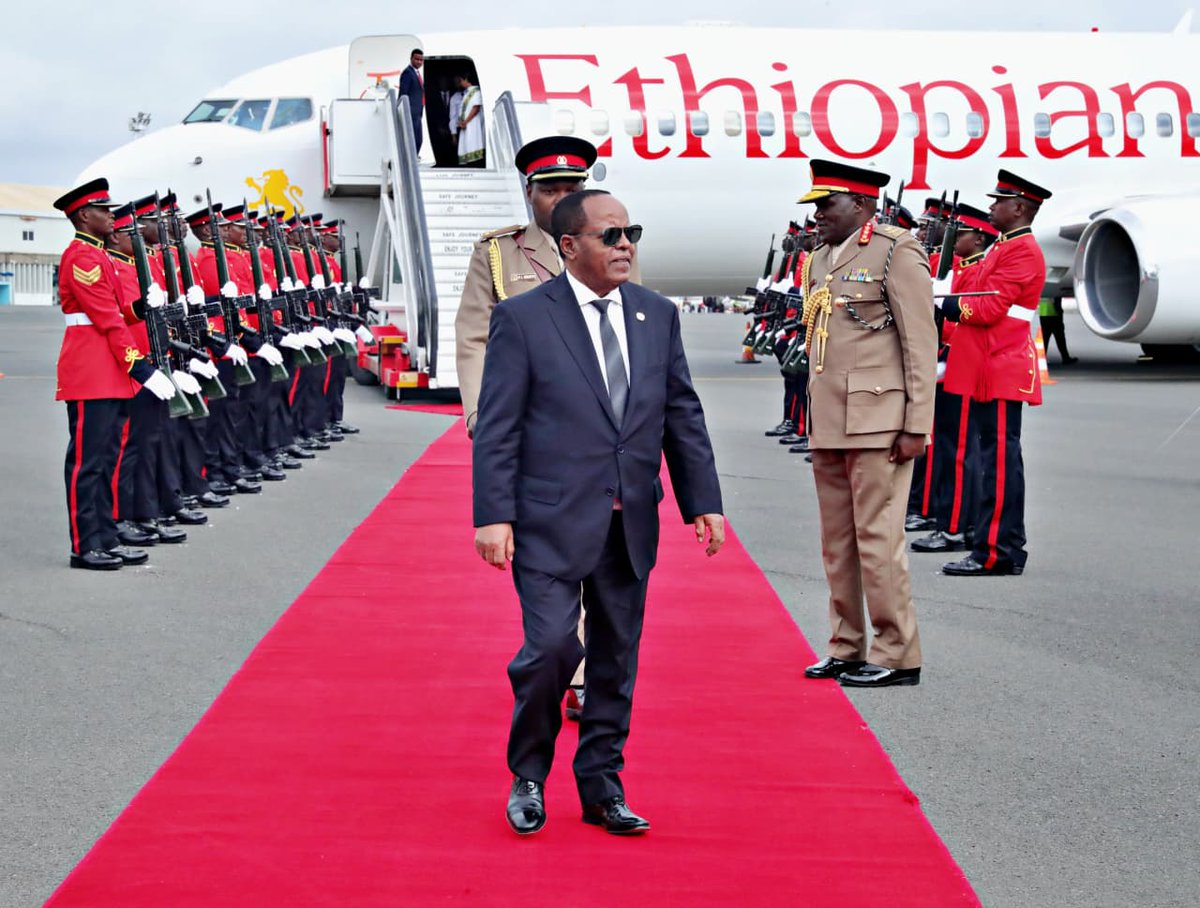 ForeignOfficeKE's tweet photo. Regional Leaders Arrive in Kenya for the State Funeral of Former Prime Minister Raila Odinga

Several regional leaders have arrived in Nairobi to attend the State Funeral of the late former Prime Minister, Hon. Raila Odinga, at the Nyayo National Stadium.

Tanzania’s Vice President Dr. Philip Mpango and former President Dr. Jakaya Kikwete were among the first dignitaries to arrive. They are accompanied by Tanzania’s Minister for Foreign Affairs, Ambassador Mohamudu Kombo, and were received at the airport by the Principal Secretary for the State Department for East African Community Affairs, Dr. Caroline Karugu.

The President of the Federal Republic of Somalia, H.E. Hassan Sheikh Mohamud, also arrived in the country for the ceremony and was received by the Cabinet Secretary for Health, Hon. Aden Duale.

Ethiopia’s President, H.E. Taye Atske Selassie, is also in the country for the solemn occasion. He was received by the Cabinet Secretary for Education, Hon. Julius Ogamba.

The visiting leaders join Kenyans and other dignitaries from across the continent in paying their final respects to Hon. Raila Odinga, a distinguished Statesman, remembered for his decades of public service and commitment to democratic reform in Kenya and Africa.