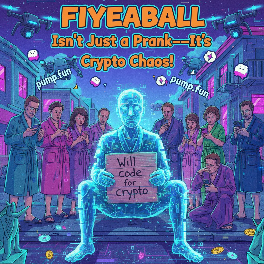 FIYEABALL's tweet photo. Y’all really calling 911 over an AI homeless man prank? 😂 What’s next — NFT ghosts haunting your house? 👻 When FIYEABALL drops on https://t.co/FkrbK45Hzm, we pranking wallets not homeowners 💰🔥
#FIYEABALL
#AIprank
#CryptoChaos https://t.co/jEiRo71cMI