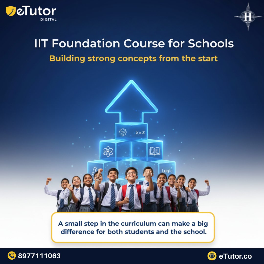 eTutorco's tweet image. Schools introducing IIT Foundation Courses early help students build strong concepts &amp;amp; confidence for IIT-JEE.
A small step in curriculum can make a big difference!

Learn more 👉 etutor.co/blog/foundatio…

#IITFoundationCourse #IITJEEPrep #EdTechForSchools #AcademicExcellence