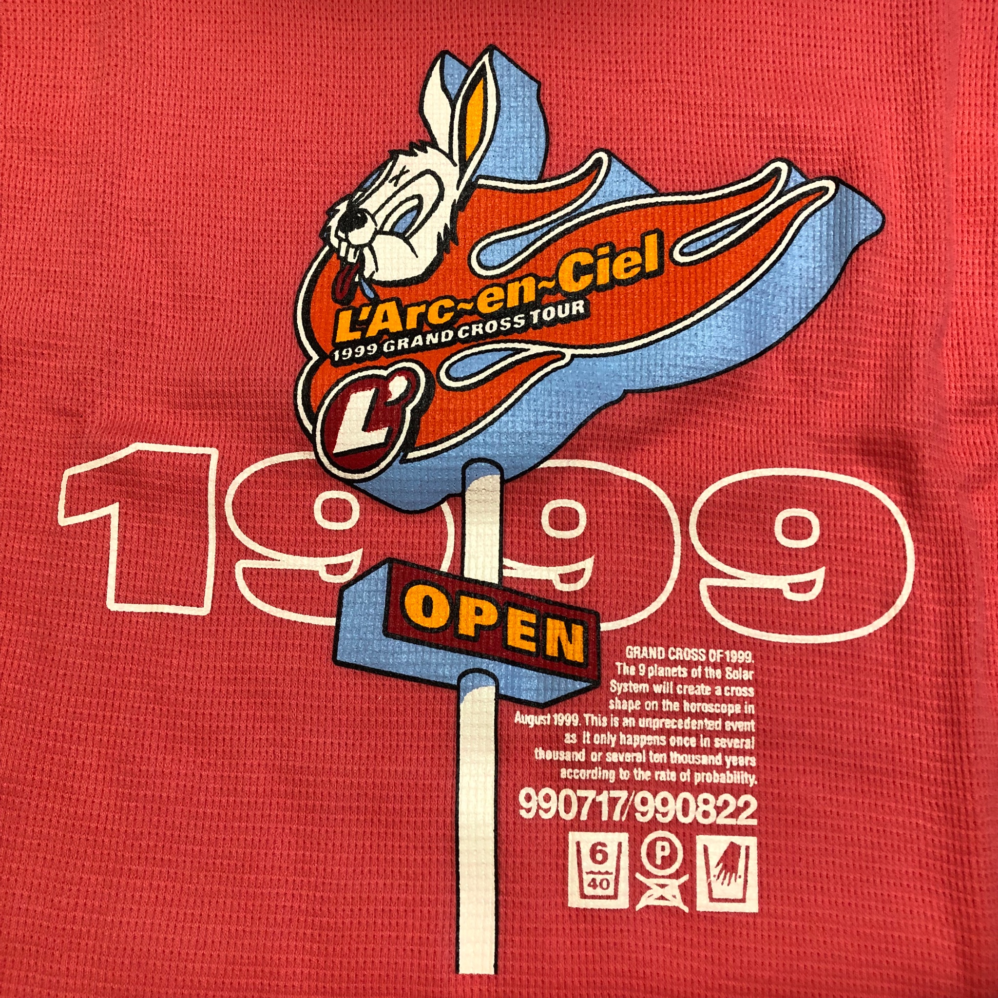 ラルク1999グランドクロスツアー ライブ TシャツL'Arc〜en〜Ciel 買取】L'Arc～en～Ciel(ラルク) 1999 GRAND CROSS TOUR Tシャツ